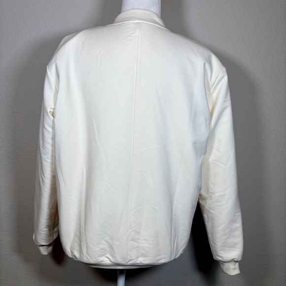 GYMSHARK X WHITNEY SIMMONS Cream Reversible Bomber-Style Jacket Size XS - Picture 8 of 16